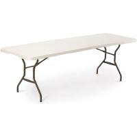 Mesa rectangular plegable blanco efecto granito 185x76x74 cm (92105) - details 8