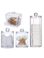 Tarro de maquillaje de algodón, organizador de cosméticos de viaje, contenedor de almacenamiento de joyería acrílico transparente redondo - details 15