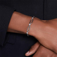 SWΑRΟVSΚΙ Constella Brazalete Pulsera Oro Amarillo / Blanco, Chapado en Rodio - details 4