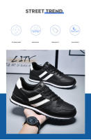 Zapatillas de deporte de cuero para hombre, zapatos deportivos informales para exteriores, antideslizantes, transpirables, cómodos para caminar - details 3