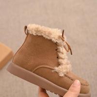 Botas cortas antideslizantes para niñas, zapatos versátiles de cuero y algodón, fondo suave, moda de estilo coreano, invierno, 2024 - details 7