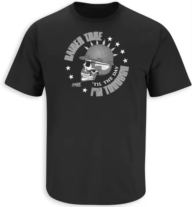 Camiseta Negra para Fanáticos de Fútbol Raider Vera 'Til I'm Through Camisetas de Moda para Hombres - 1