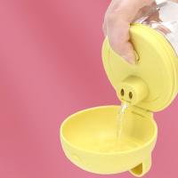 Botella de agua portátil para mascotas de 350ml, taza plegable reutilizable para beber para mascotas, a prueba de fugas con cordón, cuenco de alimentación para mascotas al aire libre - details 8