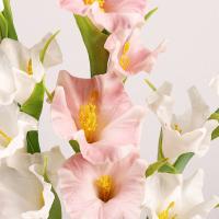 Ramas de Gladiolus artificiales de PU, tacto Real, simulación hecha a mano, flor de Gladiolus, arte Floral, flores falsas, decoración para el hogar y la Oficina - details 7