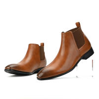 Botas Chelsea para hombre Comercio exterior cabeza pequeña cuadrada zapatos para hombre botines cortos de moda versátiles. - details 2