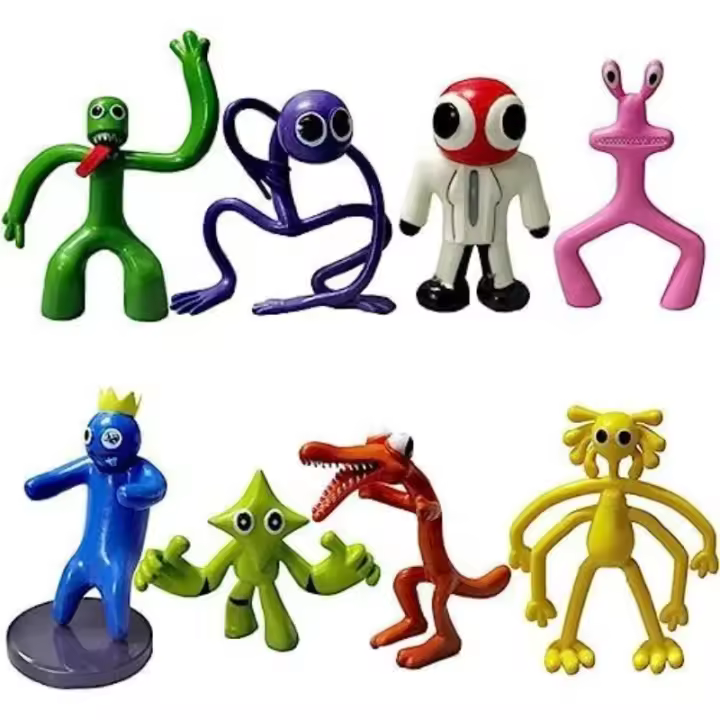 8 Uds Raibow Friends juguetes Raibow Friends figuras de acción juguetes figuras de acción para juegos regalo para niños Halloween Acción de Gracias Navidad regalos de cumpleaños..., medio - 1
