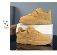Zapatos de tablero para niños Niños Primavera y otoño 2025 nuevos zapatos blancos impermeables de cuero suela suave ligera. - details 6