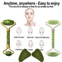 Gua Sha-Rodillo masajeador Facial Jade Store, raspador de masaje para estiramiento de Gouache Facial, adelgazamiento corporal, G - details 1