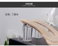 Nuevas Sandalias de Cristal para Mujer Alpargatas de Tacón Alto, Impermeables, Diseño de Pies Cansados - details 5