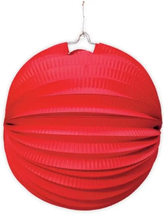 Farolillos Feria Rojos con Lunares Blancos 22 CM de Diámetro Paquete de 12 Farol de Papel para Festivales Auténtico Farol - 1