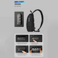 1 bolso cruzado MARK RYDEN TSA Lock para hombre, bandolera mensajero de tela impermeable con puerto de carga USB, paquete de pecho de viaje corto, bolsa de viaje, carga, mensajeros - details 8