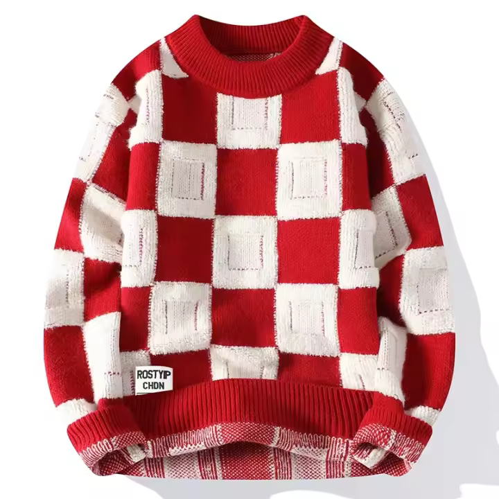 Suéter de los hombres Haruku Moda Tejido Ropa Estilo Hip Hop Jersey Tallas grandes Casual Suéteres de cuello redondo - 1