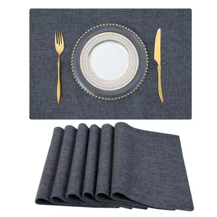Mantel individual antideslizante, antimanchas y resistente al calor, apto para mesa de cocina, fácil de limpiar, 45x30cm - 1