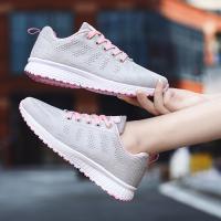 Zapatillas deportivas planas de malla transpirable para hombre, zapatos casuales para mujer, moda para caminar - details 0