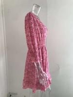 Nuevo Jersey de cintura de longitud media, vestido de manga corta con estampado bohemio - details 12