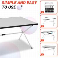Mesa plegable enrollable de camping de aluminio portátil con bolsa de transporte - Mesa de picnic con soporte de hasta 80 kg - details 10