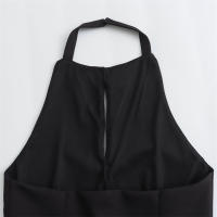 OUWU Tops de Diamantes de Imitación para Mujer Corte Cremallera en Blanco y Negro Sin Mangas - details 12