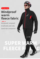 WEST BIKING-traje de ciclismo cálido para hombre y mujer, conjunto deportivo resistente al viento y al agua, para correr y pescar - details 0