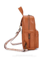 Mochila de PU para mujer, bolso de hombro de corta distancia para ordenador portátil de viaje, mochila de compras para senderismo al aire libre, mochila escolar grande a la moda para adolescentes - details 14