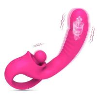 Empaque privado Vibrador Dildo Sexy Para Lamer Vibro Lengua hine Juguetes para Clítoris Varita de Clítoris Masturbador Sexual Sugador Estimulador Punto G Femenino - details 9