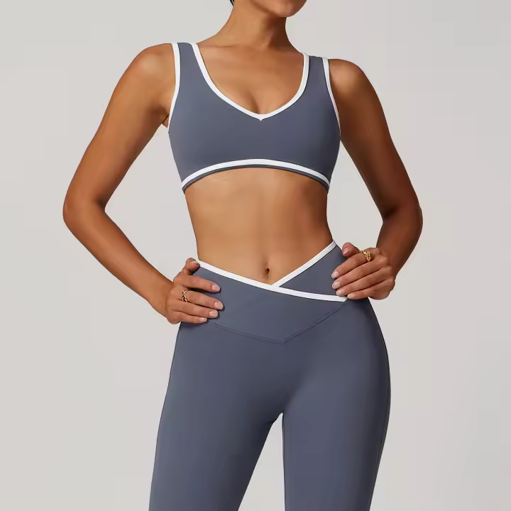 Sujetador deportivo con correa ancha para el hombro, sujetador de Yoga de una pieza resistente a los golpes, Top de Fitness al aire libre para mujer - 1