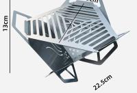 Parrilla estilo tarjeta para exteriores, ligera, resistente al viento y desmontable, parrilla triangular para acampar - details 3