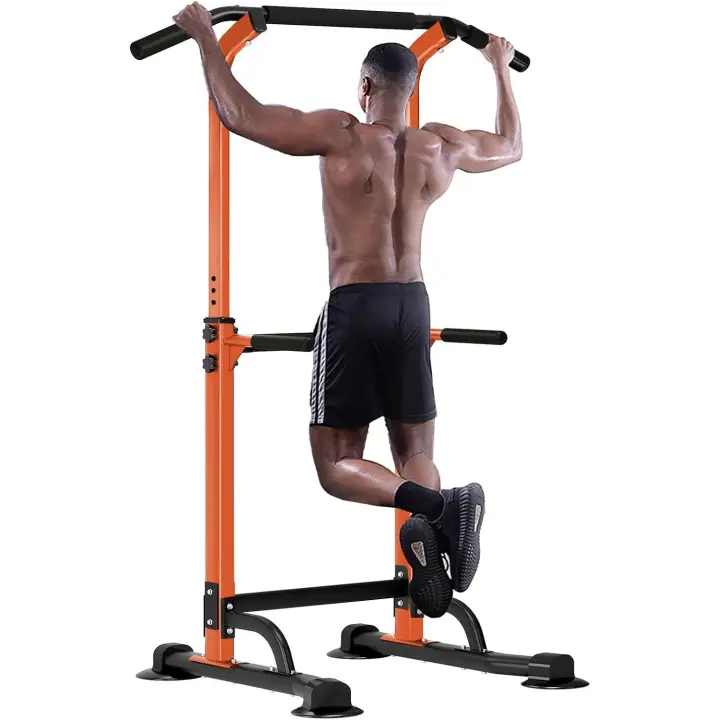 Power Tower Estación de Dominadas Barra de dominadas para Gimnasio en casa, Gimnasio, estación de inmersión, Altura Ajustable, Entrenamiento Corporal - 1