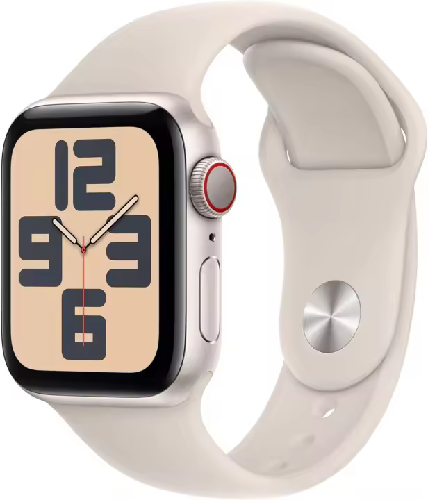 Apple Watch SE (2.ª generación) [GPS + Cellular 40 mm] Smartwatch Caja de aluminio con banda deportiva Starlight S/M (renovado) - 1