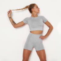 Hamidou-camisetas deportivas de Yoga para mujer, Tops sin costuras para Fitness, ropa deportiva para correr y gimnasio - details 57