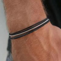 4 unids/set pulsera para hombre, pulsera de dos tonos de acero inoxidable, regalos de moda para hombres - details 1