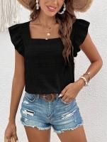 Top de Manga sin Volantes para Mujer Moderno 2024 Blusa de Estilo Simple y Chic para Altas - details 24