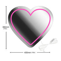 Luz de Espejo de Neón LED Alimentada por USB Decoración de Pared Regalo Ideal para Habitación de Novia y Niña Soporte de Maquillaje para Sala de Estar - details 8