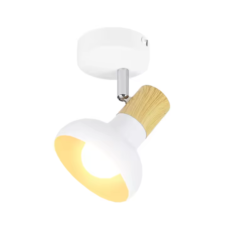 CBJKTX Foco de techo 1 llama blanca luz de techo industrial pasillo foco E14 interior ajustable 350 ° - 1