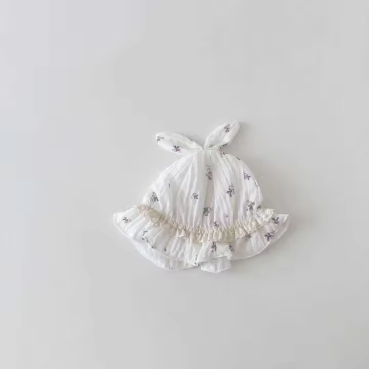 Lindo Sombrero de Algodón Suave para Bebé Recién Nacido Impresión Floral Sencilla - 1