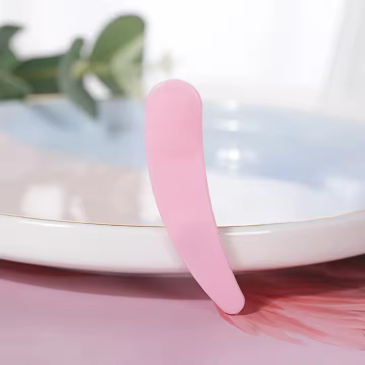 Mini Mascarilla de Cosméticos Desechable Cuchara Curva para Maquillaje y Crema de Ojos - 1