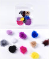 Bolas de Pom Poms KADS 5Pcs para Uñas Accesorios de Manicura con Diseño Artístico y Magnético Detachable en 9 Colores - details 5