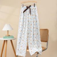 Pijama de algodón con burbujas para mujer, pantalones casuales de verano nuevos para el hogar, estilo delgado, se pueden usar al aire libre, pantalones antimosquitos, pantalones largos sueltos de talla grande - details 14