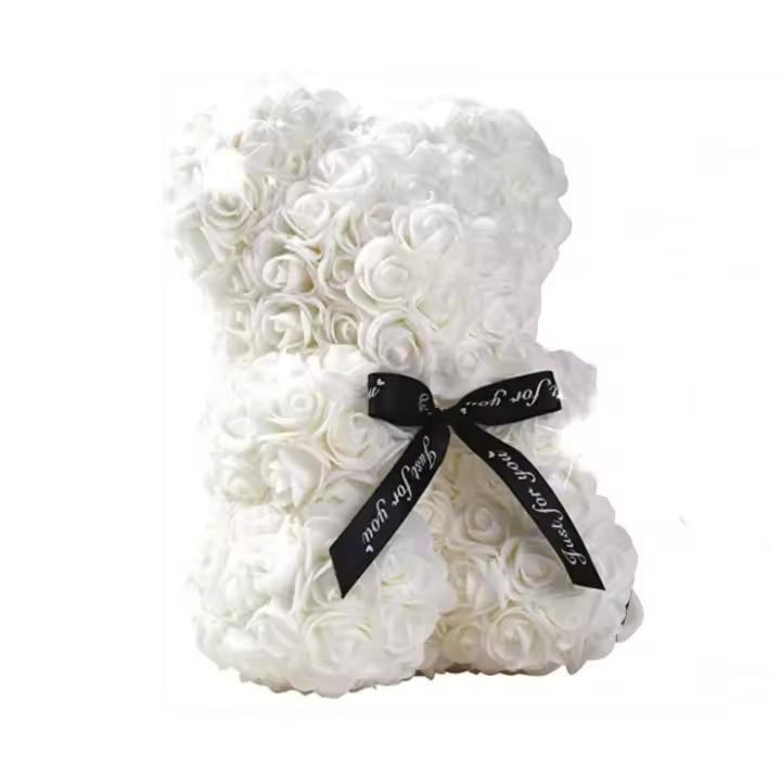Oso de peluche de espuma de PE, Rosa eterna, regalo para el Día de San Valentín, decoración creativa para fiesta del Día de la madre, 25cm, nuevo - 1