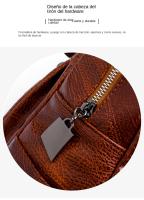 Mochila para mujer de gran capacidad, bolso de viaje a la moda, bolso de viaje con textura de cuero suave de PU - details 1