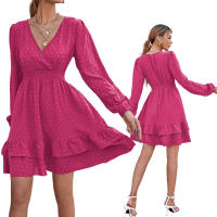Vestido corto adelgazante para mujer, excelente Material, Vestido corto informal encantador para citas diarias, ropa de compras - details 4