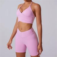 Conjunto de yoga para mujer, pantalones de Yoga de pierna ancha para gimnasio, entrenamiento, pantalones - details 2