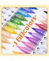 Marcador acrílico líquido rectoDoble punta blandaMarcador de doble colorPincel de estudianteColores por capas - details 2