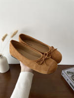 Cabeza redonda boca poco profunda solo zapatos nuevo retro suela suave Doudou zapatos casual fondo plano un pedal ladyshoes - details 4