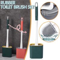 Cepillo De Limpieza De Inodoro De Silicona Con Soporte Cabeza Plana Y Pincel Suave Flexible Para Baño Y Cocina Accesorios Ecológicos Para El Hogar - details 6