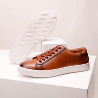 Zapatos blancos de hombre retro zapatos de placa base suave de cuero versátil - details 16