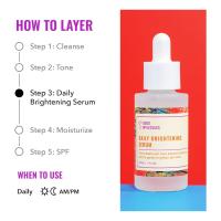 Good Molecules Daily Brightening Serum - Suero facial hidratante con beta arbutina y ácido hialurónico para hidratar - Cuidado de la piel antienvejecimiento para la cara - details 2