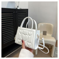 1 bolso elegante de color sólido para mujer con correa desmontable - Diseño con patrón de corazón, perfecto para regalo del Día de San Valentín, disponible en magenta, blanco, negro, verde, amarillo - details 36