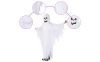 Disfraz de fantasma blanco para niños y niñas, traje de Cosplay de miedo para niños, actuación en escenario, fiesta de carnaval, traje de vestir - details 2