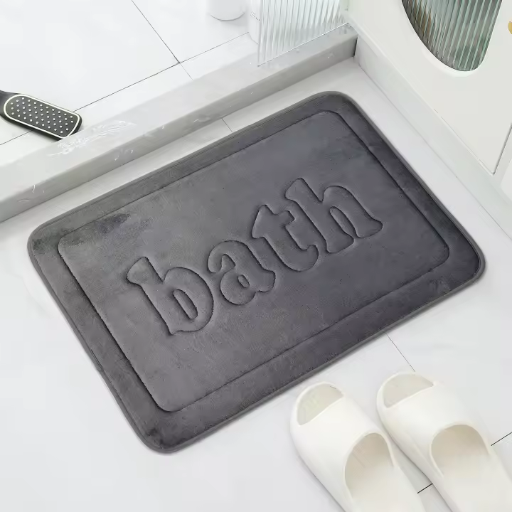 Rpet antideslizante para baño, rpet absorbente suave para puerta de terciopelo, decoración del hogar - 1
