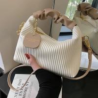 Bolso Cruzado Small de Rayas Verticales Cinturón Ajustable, Cierre de Cremallera, Ligero de Poliéster, Perfecto para Compras, Citas, Trabajo, Viajes Disponible en Blanco, Negro, Verde - details 3